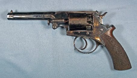 Beaumont-Adams single trigger, spur hammer revolver